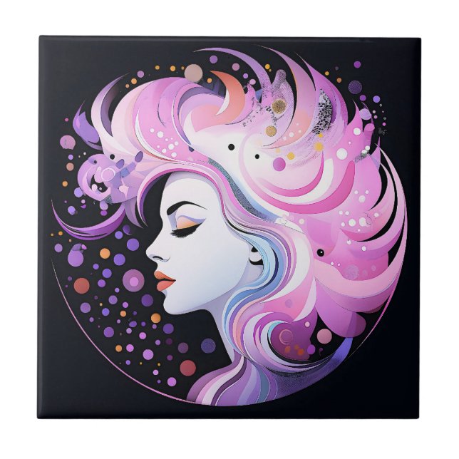 "Elegance' Women's Beauty Kakelplatta (Framsidan)