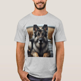 Elegancia Canina: Pastor Alemán Gris T Shirt