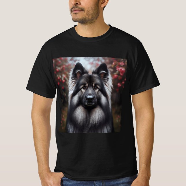 Elegancia Canina: Pastor Alemán Gris T Shirt (Framsida)