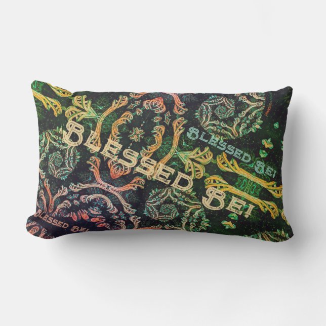 Elegancia fractal oscura lumbarkudde (Framsida)