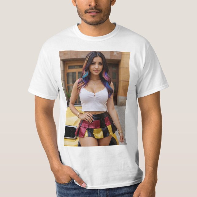 Elegancia Radiante: Posado de Belleza T Shirt (Framsida)