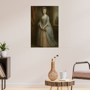"Elegans från eran 1700-tals brittisk damporträt Poster