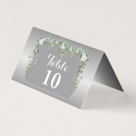 Elegans i blått och Silver-mappat kort