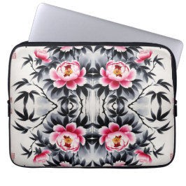 Elegans i blom: Blommig harmoni tryckt Laptop Fodral