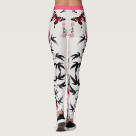 Elegans i blom: Blomstermönster tryckt Leggings