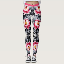 Elegans i blom: Blomstermönster tryckt Leggings