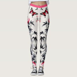 Elegans i blom: Blomstharmoni tryckt Leggings
