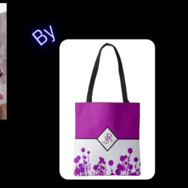 Elegans i Blom: Personlig Monogram Totebagge Tygkasse