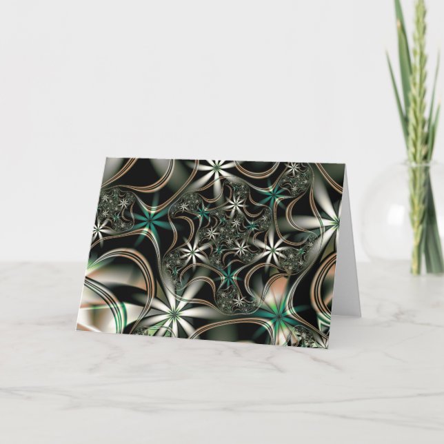 Elegans i bloomhälsningskort kort (Framsida)