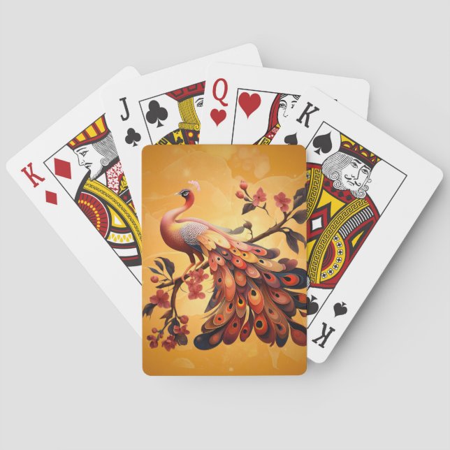 Elegans i fjädrar casinokort (Baksidan)