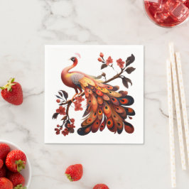 Elegans i fjädrar pappersservett