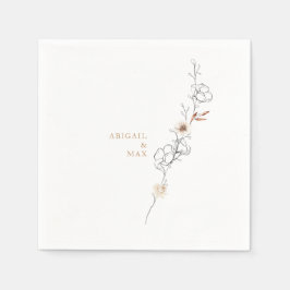 Elegans i känsliga vita Bröllop Pappersservett