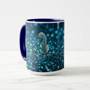 Elegans i rörelse: Aqua Sjöhäst på Aqua Bokeh Mugg