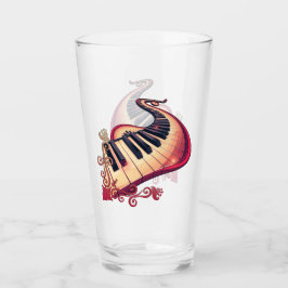 Elegans i rörelse, det böjda pianot. glaskopp