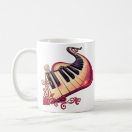 Elegans i rörelse, det böjda pianot. kaffemugg