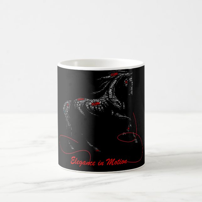 Elegans i rörelse Hästtypografi Kaffemugg (Center)