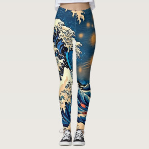 Elegans i Rörelse: Nami den Underbara vågen Leggings