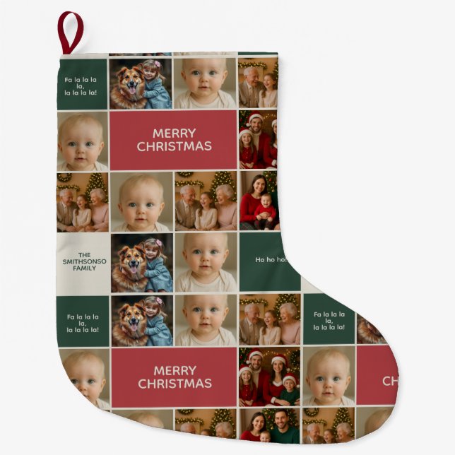 elegans jul xmas högtid foto stor julstrumpa (Framsidan)