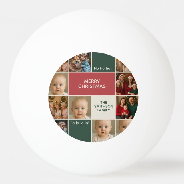 elegans jul xmas roliga familjefoton pingisboll (Framsidan)
