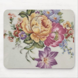Elegans: Porcelain-Inspired Blommigt Mouse Pad Musmatta