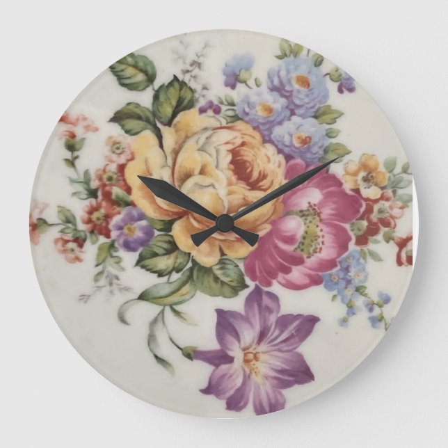 Elegans: Porcelain-Inspired Clock Stor Klocka (Framsida)