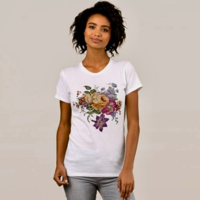 Elegans: T-shirt inspirerad av porslin  (Comfy tri-blend women’s tee feminine fit, scoop neck, short sleeves, relaxed fit.  
)
