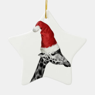 Elegansen av julgiraffet julgransprydnad keramik