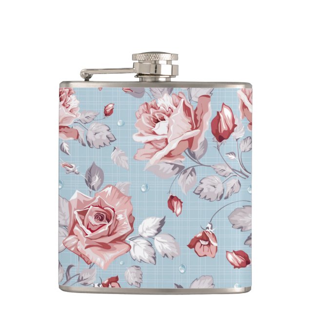 Eleganstapetmönster av rosa ros 2 fickplunta (Framsidan)