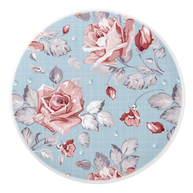 Eleganstapetmönster av rosa ros 2 knopp (Framsidan)