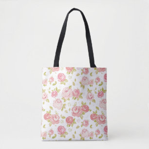 Eleganstapetmönster av rosa ros 3 tygkasse