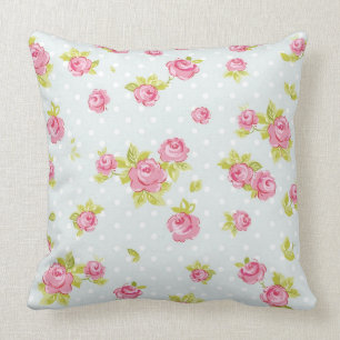 Eleganstapetmönster av rosa ros 4 kudde