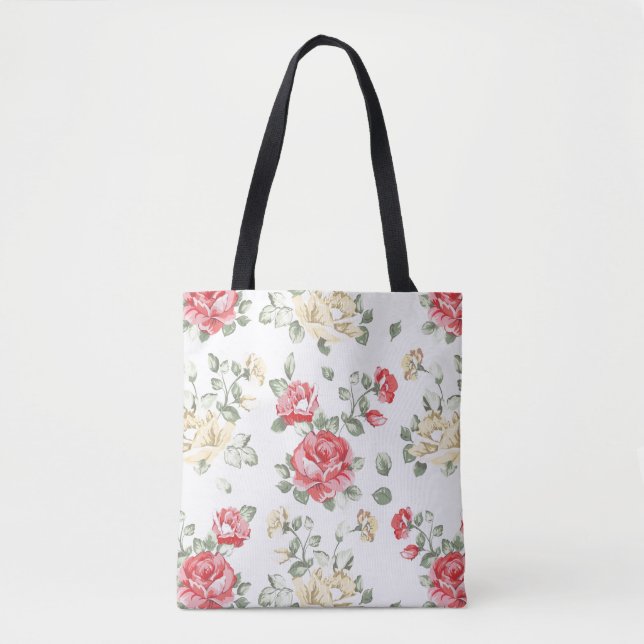 Eleganstapetmönster av rosa ros tygkasse (Framsida)