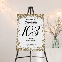 Elegant 103rd Birthday With Gold Sequin