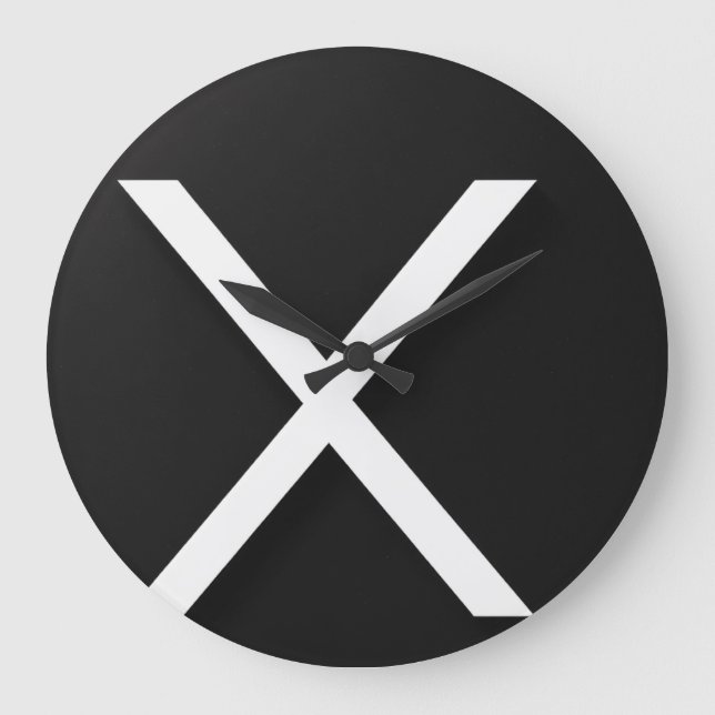 Elegant 10,75-tums rund akrylväggslås stor klocka (Framsida)