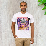 Elegant 10-årsjubileum Firande Cake Design T Shirt<br><div class="desc">En tioårsdag i bröllop är ett tillfälle att fira. Den här utformningen är av en underbar 10-årsjubileum-tårta, tittar. Kakan har tre lagrar med ljus runt varje lagrar. Kakan är nummer tio. Att kringgå kakan är också ballonger och band. Denna 10-årsjubileum-tårtdesign ser underbar ut på manar t-shirt. Perfekt för dig själv...</div>