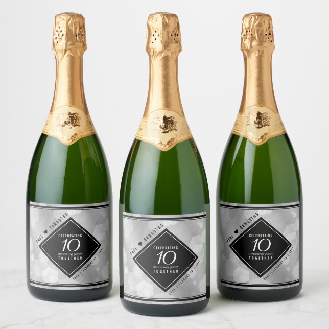 Elegant 10:e årsdagen för Tin Bröllop Firande (Flaskor)