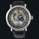 Elegant 10:e Bröllop-årsdagen Foto Namn Armbandsur<br><div class="desc">Anpassa den här elegantens 10:e bröllop-årsfotodesign med ditt foto,  namn och bröllop och på årsdagen data. Ursprunglig design skapat av Helgdag Hearts Design.</div>