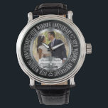 Elegant 10:e Bröllop-årsdagen Foto Namn Armbandsur<br><div class="desc">Anpassa den här elegantens 10:e bröllop-årsfotodesign med ditt foto,  namn och bröllop och på årsdagen data. Ursprunglig design skapat av Helgdag Hearts Design.</div>