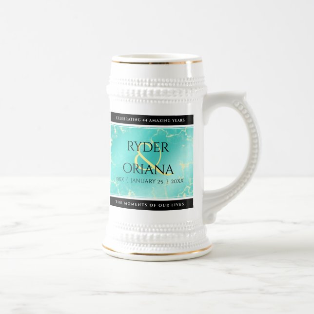 Elegant 11:e 44:e årsdagen för turkos Bröllop Sejdel (Höger)