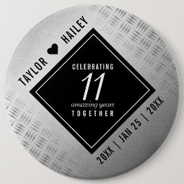 Elegant 11:e årsdagen för stålåret Bröllop Firande Knapp