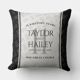 Elegant 11:e årsdagen för stålåret Bröllop Firande Kudde