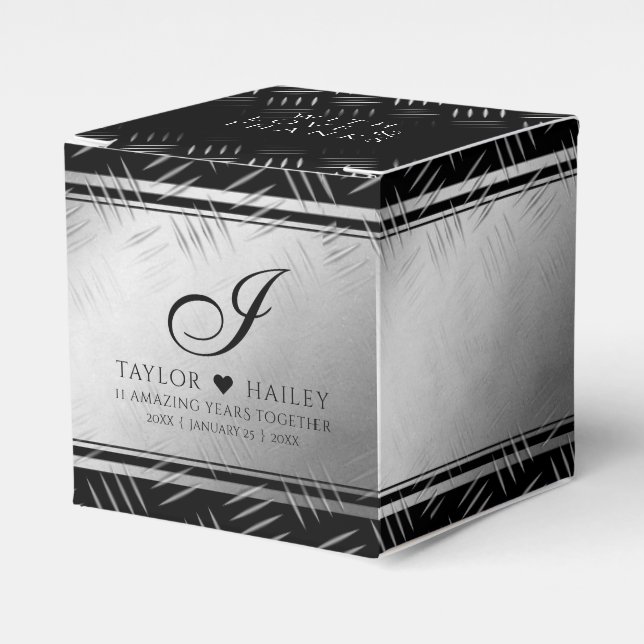 Elegant 11:e årsdagen för stålåret Bröllop Firande Presentaskar (Framsidan Sidan)