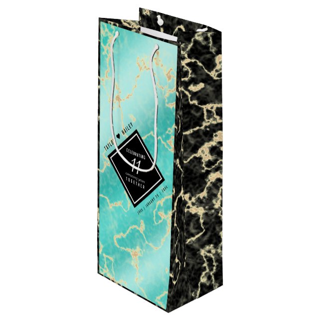 Elegant 11:e årsdagen för Turkos Bröllop (Framsidan Vinklad)