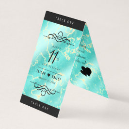 Elegant 11:e årsdagen för Turkos Bröllop Kort