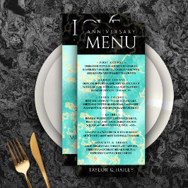 Elegant 11:e årsdagen för Turkos Bröllop Meny