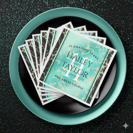 Elegant 11:e årsdagen för Turkos Bröllop Pappersservett