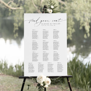 Elegant 13 Bord Hitta Din Plats Sittplatskarta Poster