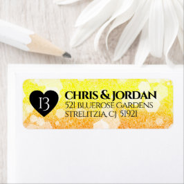 Elegant 13:e årsdagen för Bröllop Returadress Etikett