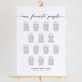 Elegant 14 Bord Favoritpersoner Placeringsplan Poster