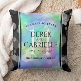 Elegant 14:e årsdagen för Opal Bröllop Firande Kudde